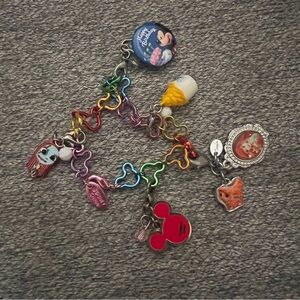 Disney Parks Charm It Rainbow Bracelet